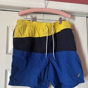 Nautica Men's Swim Shorts - Yellow, Black, Blue